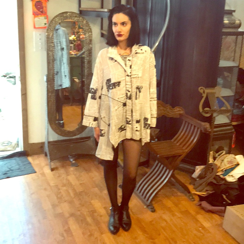 Versatile AF Newsprint Dress